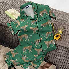 Jungle Green Leopard Pajamas Image 1