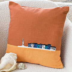 Lighthouse Sunset Pillow Image 1