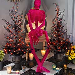 Lit Black Forest Urn Image 3