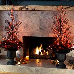 Lit Black Forest Urn Image 2