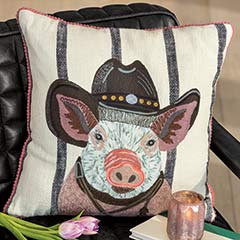 Cowboy Pig Pillow Image 1