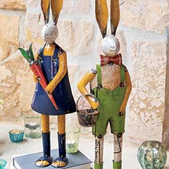 Peter & Poppy Metal Rabbits Image 1