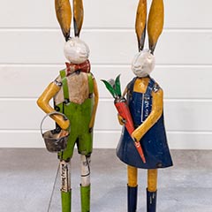 Peter & Poppy Metal Rabbits Image 2