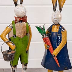 Peter & Poppy Metal Rabbits Image 4