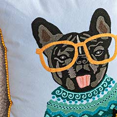 Hip Frenchie Pillow Image 2