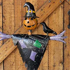 Pumpkinhead Metal Scarecrow Image 2