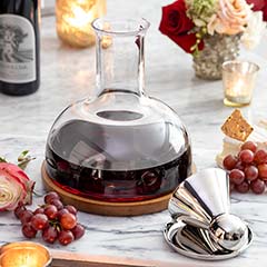 Artisanal Wood & Glass Decanter Set Image 2