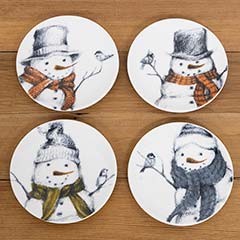 Friendly Snowman Plate Set Image 2