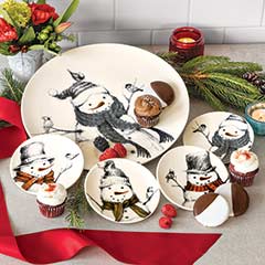 Friendly Snowman Plate Set Image 1