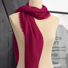 Crimson Whisper Cashmere Scarf Image 1