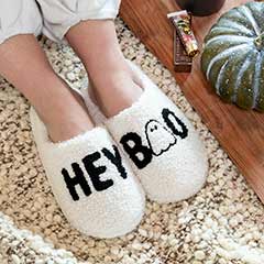 &ldquo;Hey Boo" Slippers & Lotion Image 2