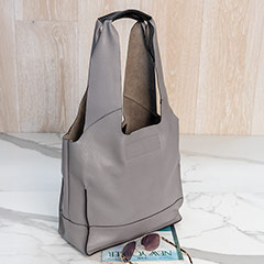 Stormy Pebbled Leather Tote Image 2