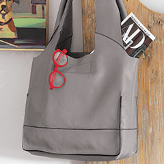 Stormy Pebbled Leather Tote Image 1