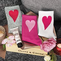 Big Heart Socks & Lotion Crate Image 1