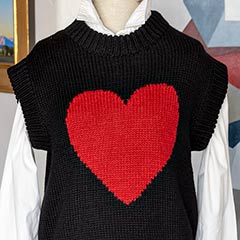 Alpaca Wool Heart Sweater Image 2