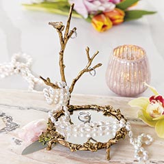 Branch & Mirror Jewelry Stand Image 1