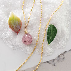 Cherry Quartz Pendant Necklace Image 1