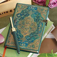 Gold & Peacock Journal Set Image 1