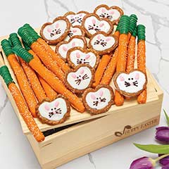 Bunny & Carrots Pretzel Crate - Hoppy Easter Image 1