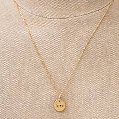 "Loved" Circle Necklace Image 2
