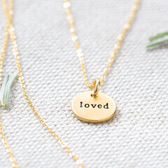 "Loved" Circle Necklace Image 1