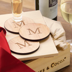 Personalized Wood Coasters Image 1