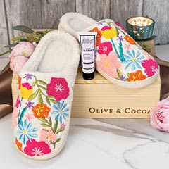 Bright Bouquet Slippers & Lotion Image 1