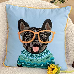 Hip Frenchie Pillow Image 1