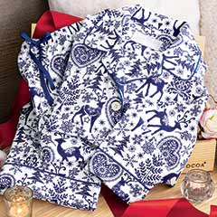 Snow & Stags Flannel Pajamas Image 1