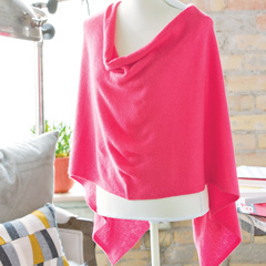 Rose Cashmere Poncho Crate Image 1
