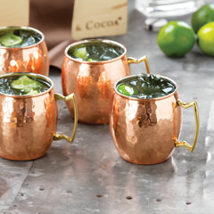 Hammered Copper Moscow Mule Mugs Image 1