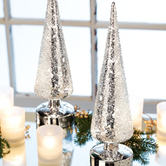 Silver Lighted Trees Image 1