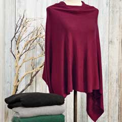 Garnet Cashmere Poncho Crate Image 1