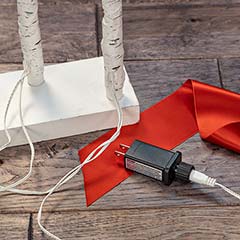 Snowdrift Lit Trees Image 3