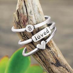 Dainty Silver Memory Rings Image 1